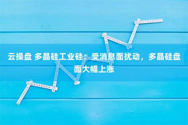 云操盘 多晶硅工业硅:受消息面扰动,多晶硅盘面大幅上涨